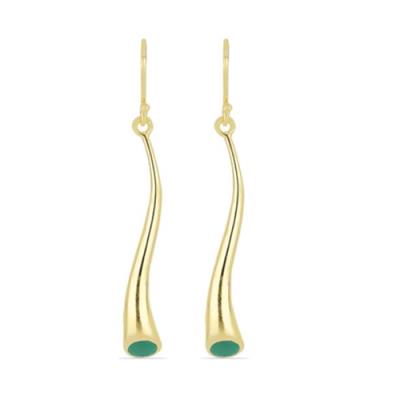 BUY REAL GREEN ONYX GEMSTONE FASHION EARRINGS